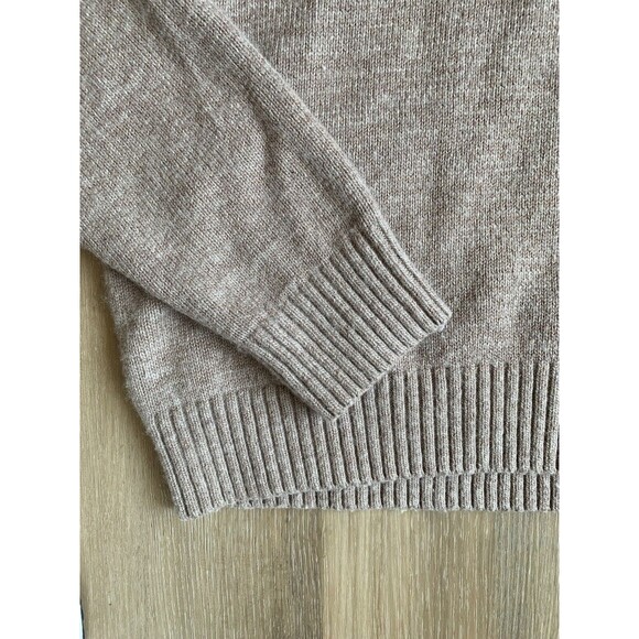 Vintage Lands End Lambs Wool Blend Cardigan Knit 1/4 zip Sweater Mens MEDIUM - Picture 3 of 9